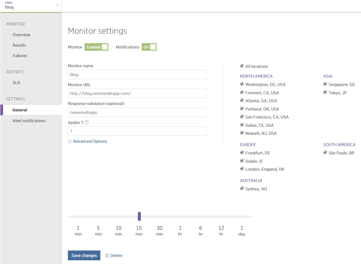 New Relic Synthetics